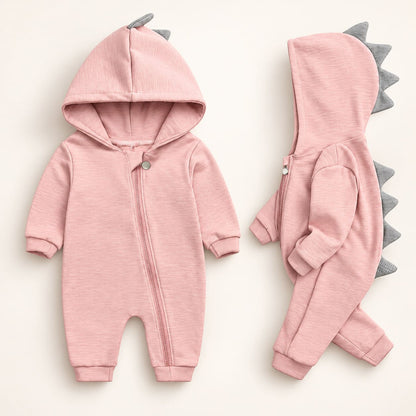 Baby Cute Dinosaur Hooded Romper
