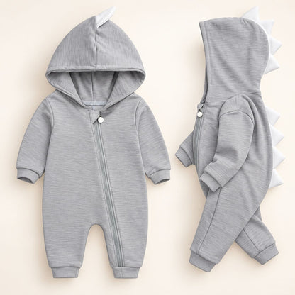 Baby Cute Dinosaur Hooded Romper