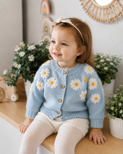 Baby Daisy Knitted Cardigan