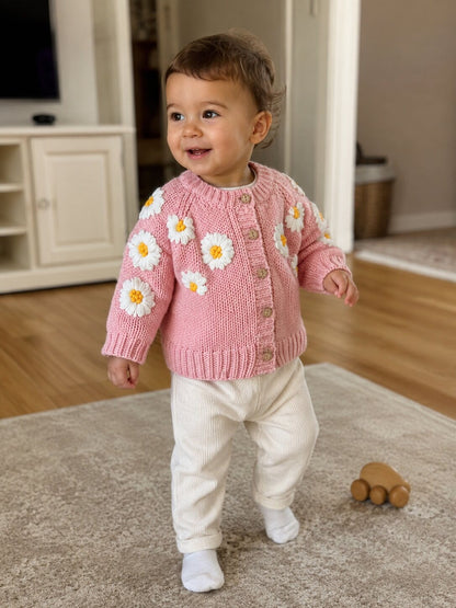 Baby Daisy Knitted Cardigan