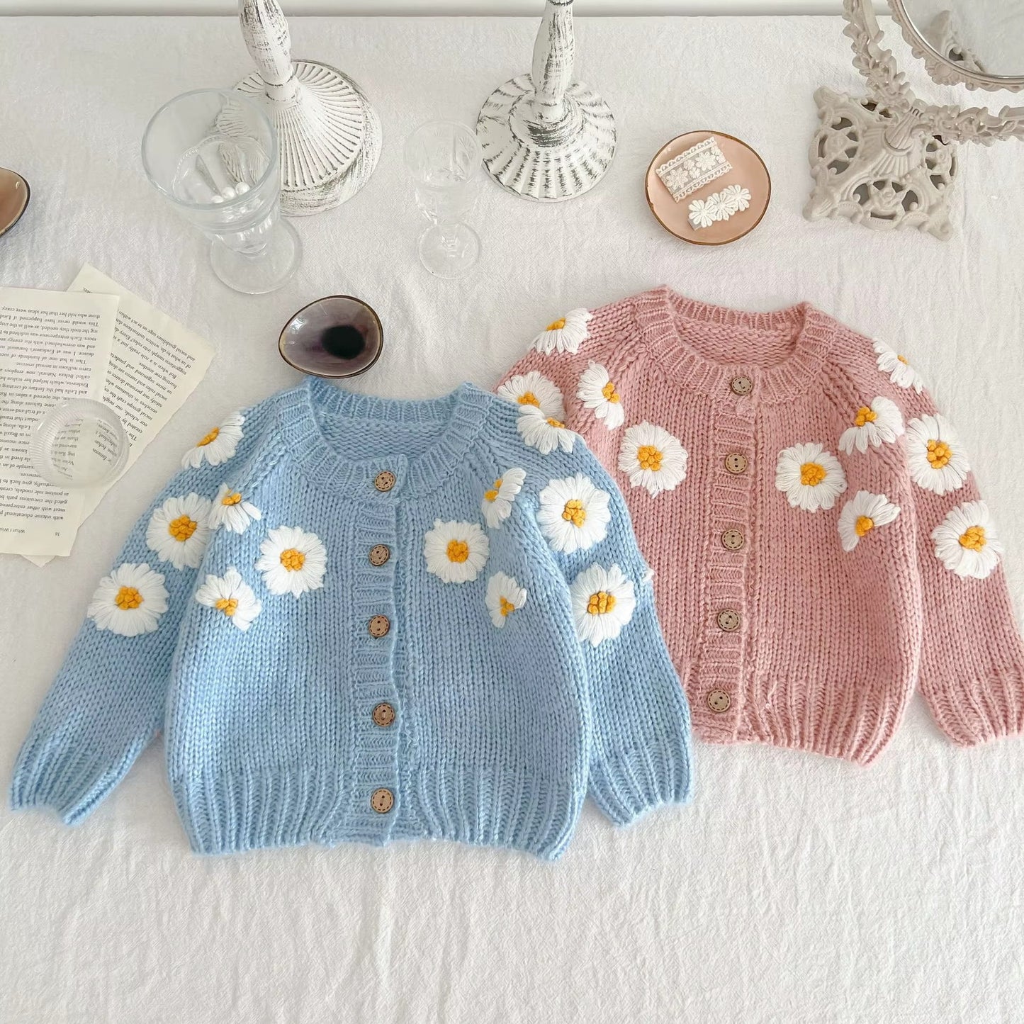 Baby Daisy Knitted Cardigan