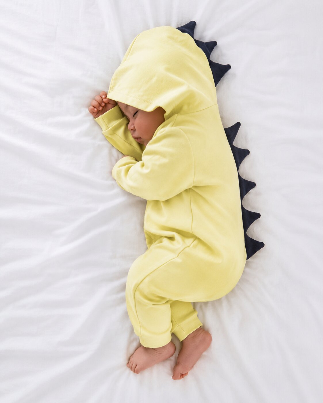 Baby Dinosaur Hooded Jumpsuit – Long Sleeve Romper with Dinosaur Spikes