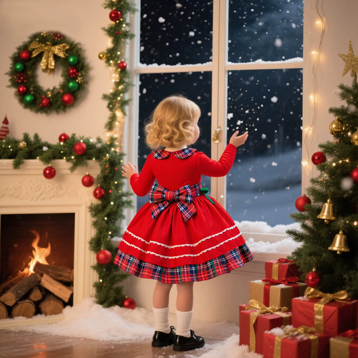 Baby Girl Christmas Plaid Dress