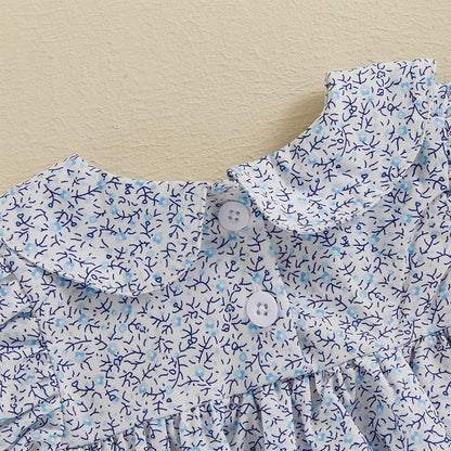 Baby Girl Floral Romper – Lightweight Summer One-Piece with Easy Button Closure