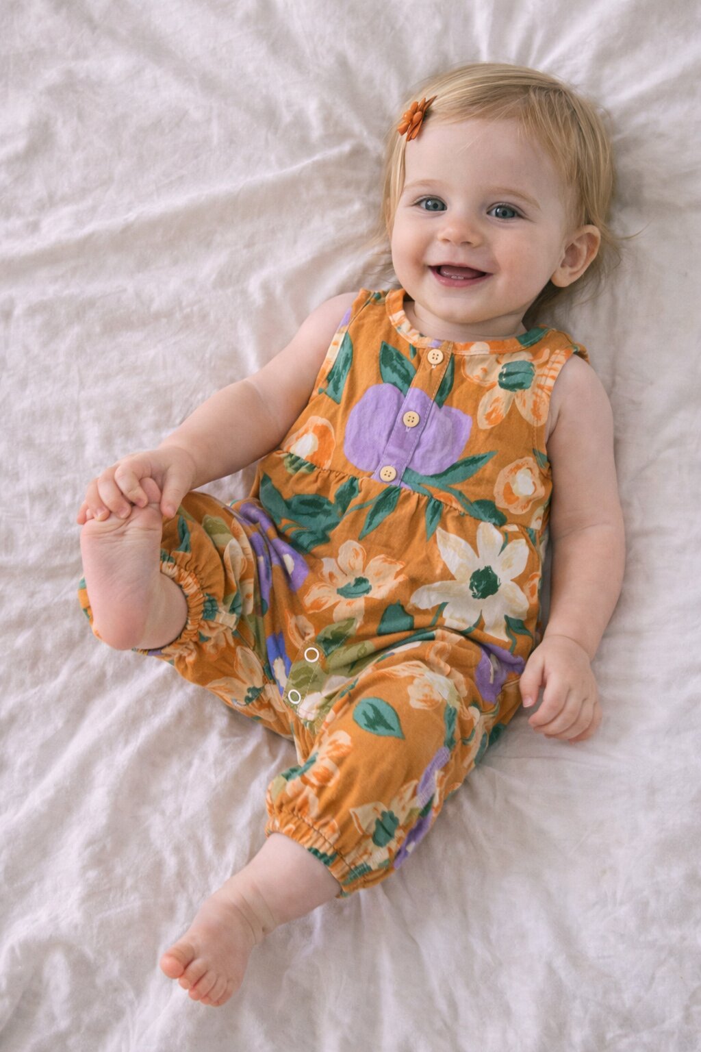 Baby Girl Floral Summer Sleeveless Jumpsuit