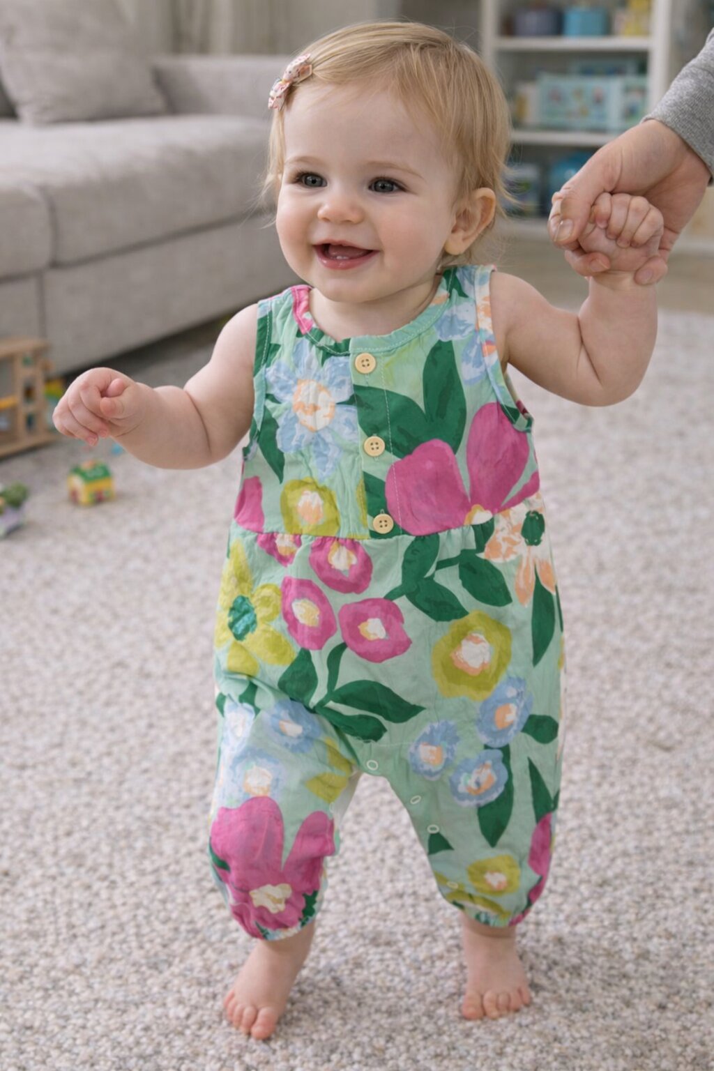 Baby Girl Floral Summer Sleeveless Jumpsuit