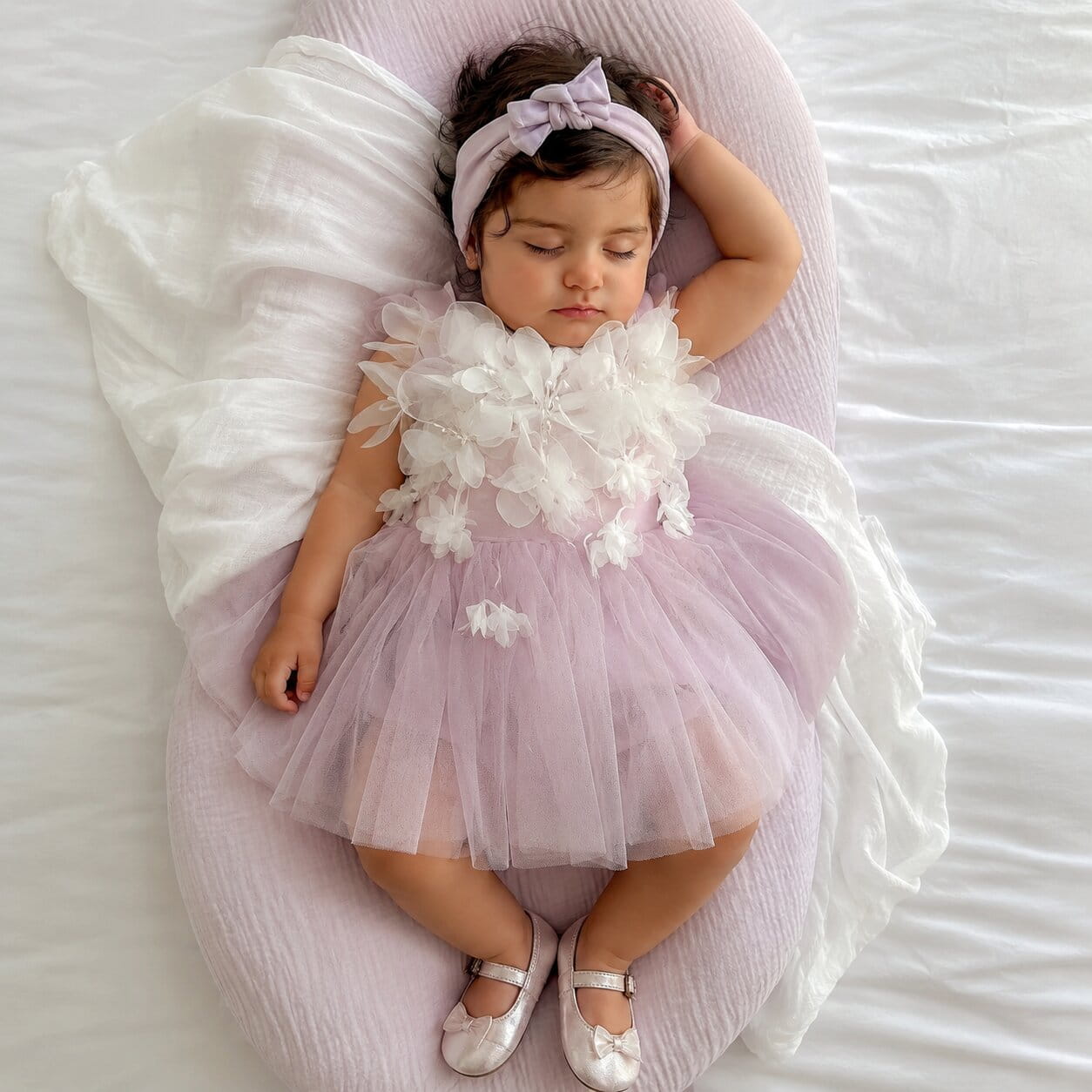 Baby Girl Flower Tulle Romper Dress