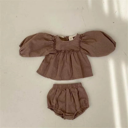 Baby Girl Lace Embroidered Bloomer Set