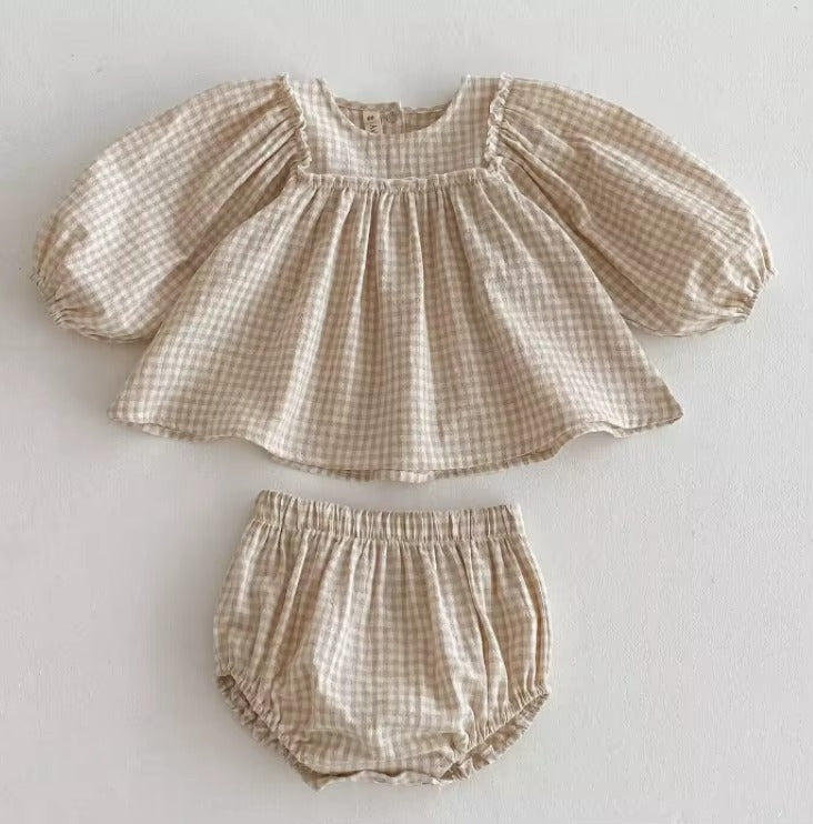 Baby Girl Lace Embroidered Bloomer Set