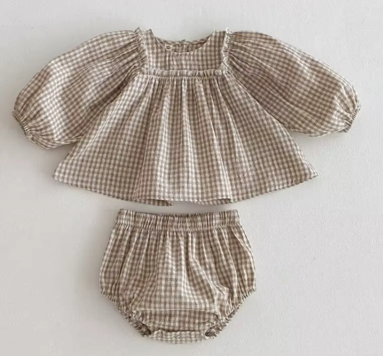 Baby Girl Lace Embroidered Bloomer Set