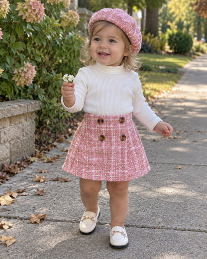Baby Girl Plaid Skirt Set