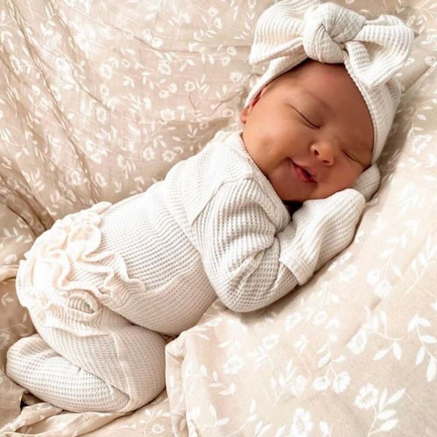 Baby Girl Zipper Romper with Headband – Soft Cotton Blend One-Piece with Easy Changing