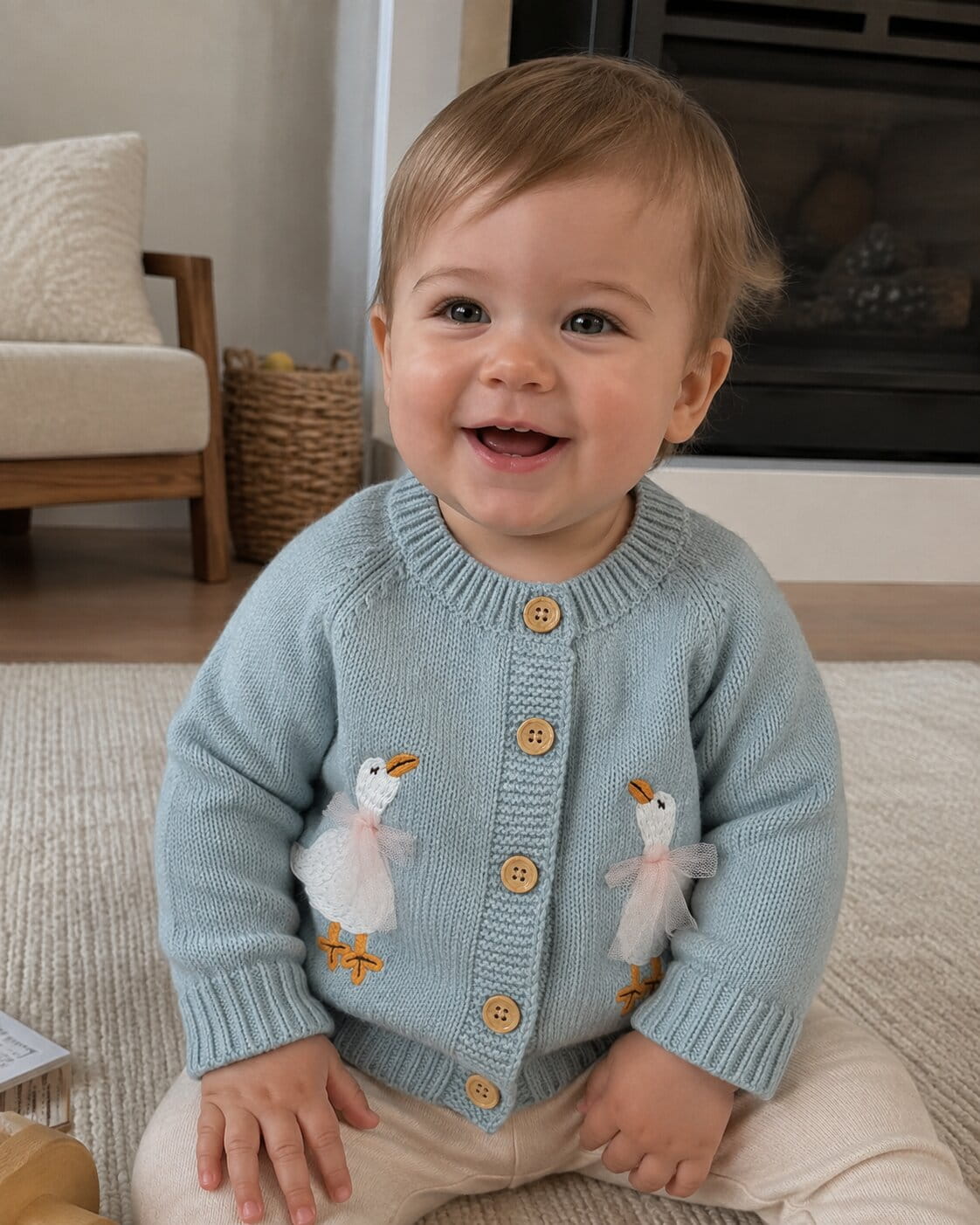 Baby Goose Knit Cardigan