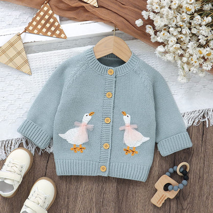 Baby Goose Knit Cardigan