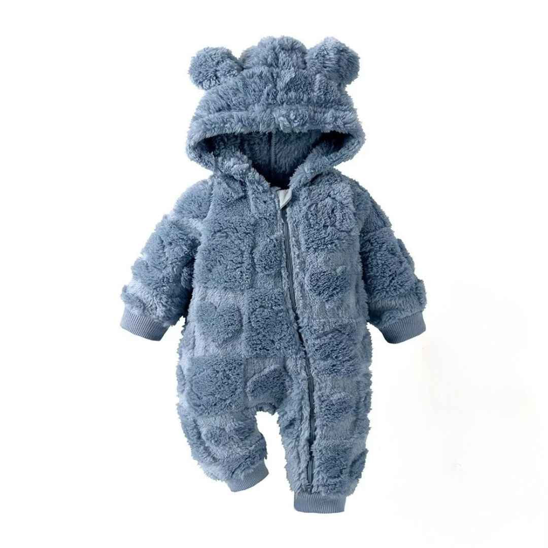 Baby Heart Textured Fleece Romper