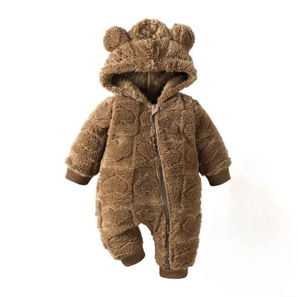 Baby Heart Textured Fleece Romper
