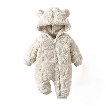 Baby Heart Textured Fleece Romper