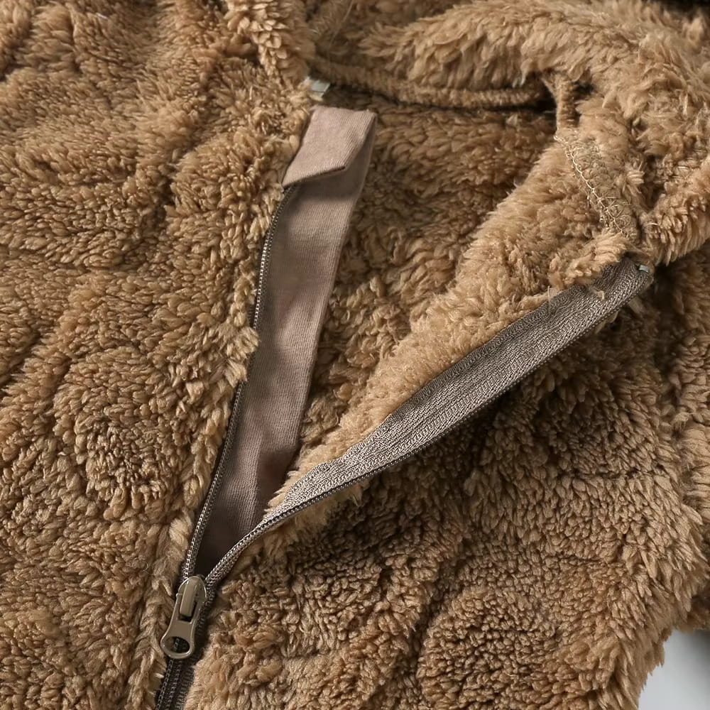 Baby Heart Textured Fleece Romper