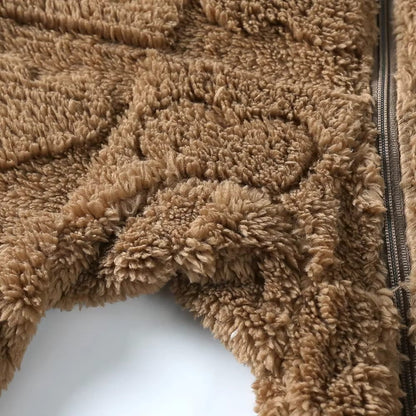 Baby Heart Textured Fleece Romper