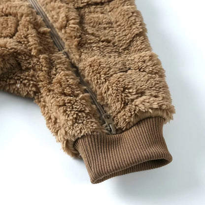 Baby Heart Textured Fleece Romper