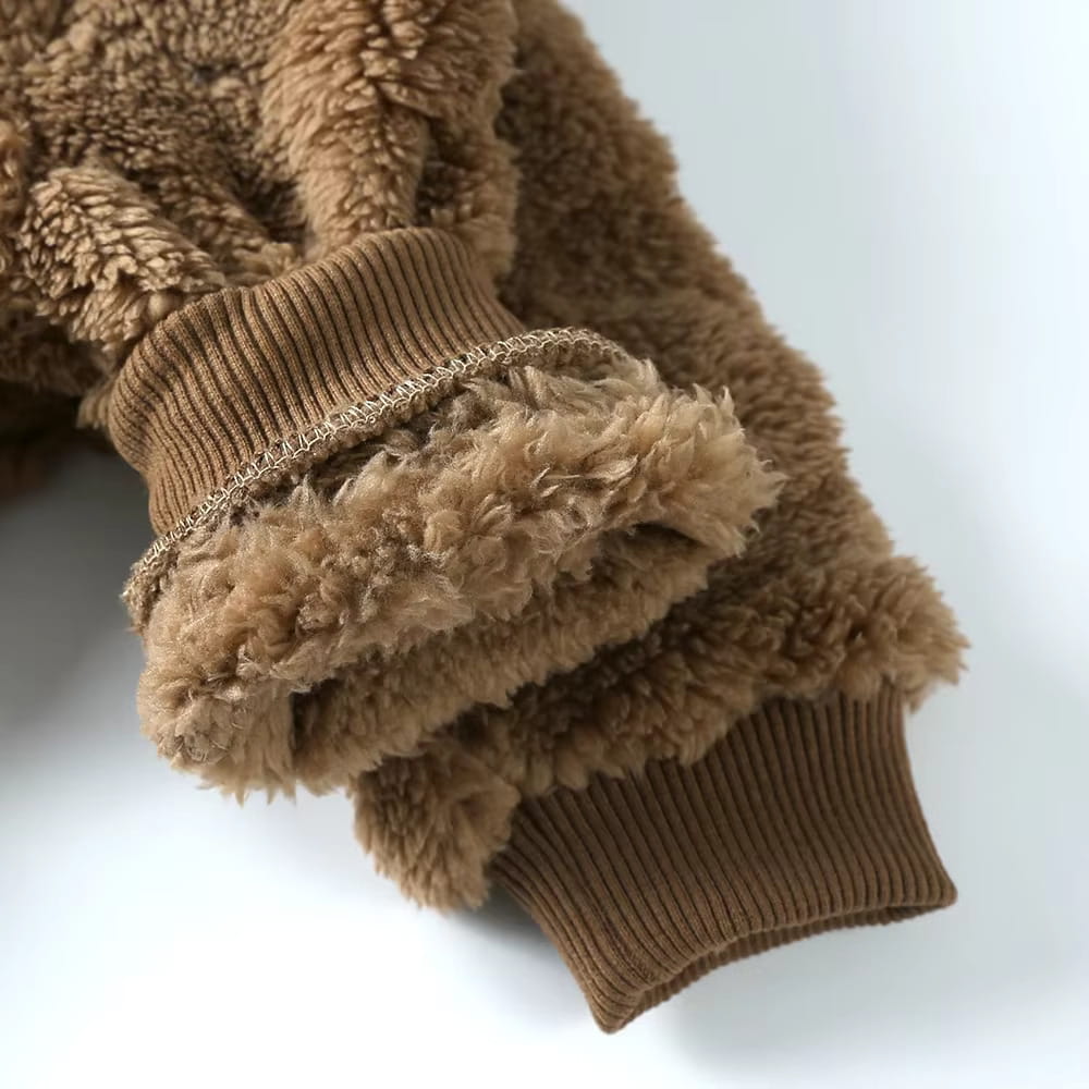 Baby Heart Textured Fleece Romper