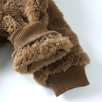 Baby Heart Textured Fleece Romper