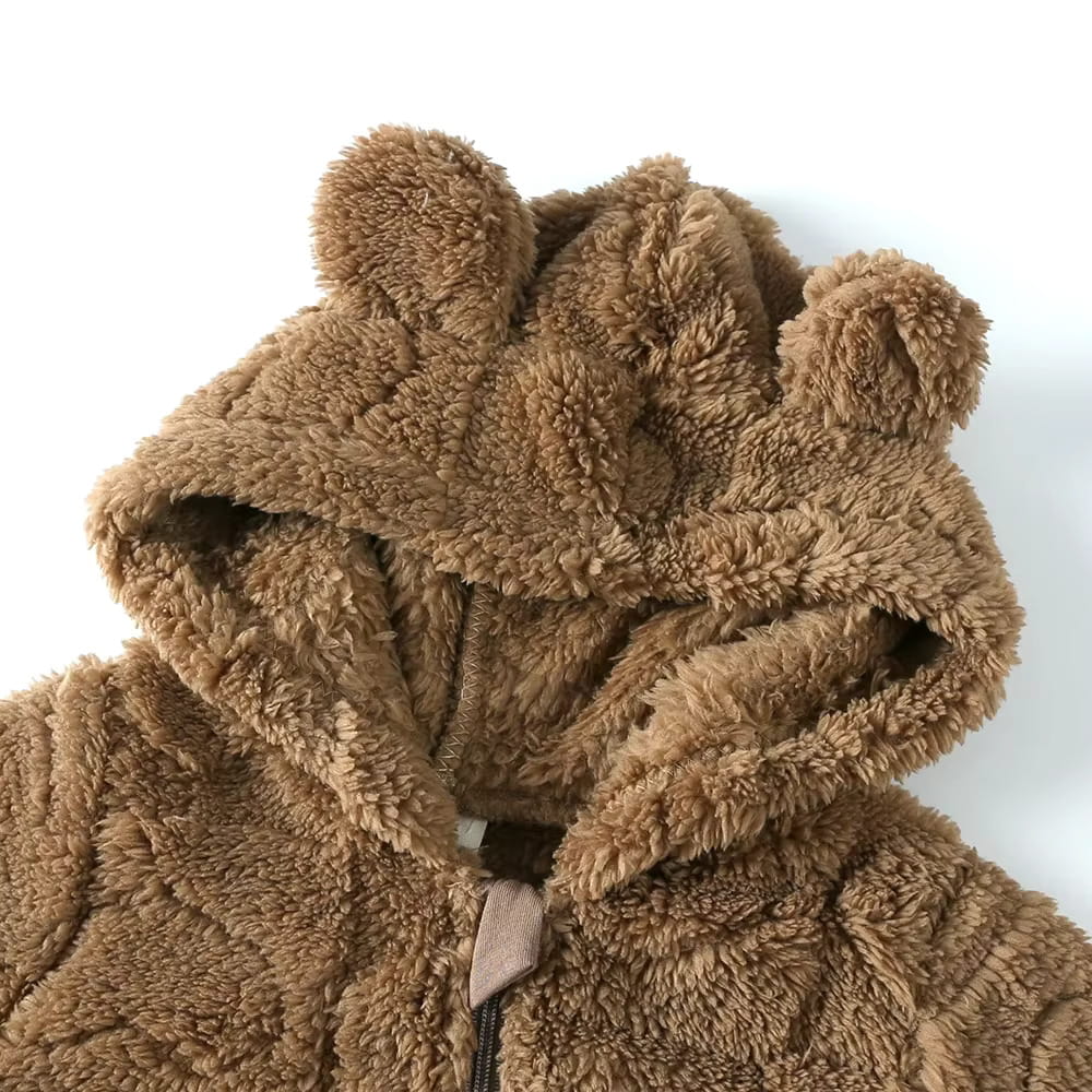 Baby Heart Textured Fleece Romper