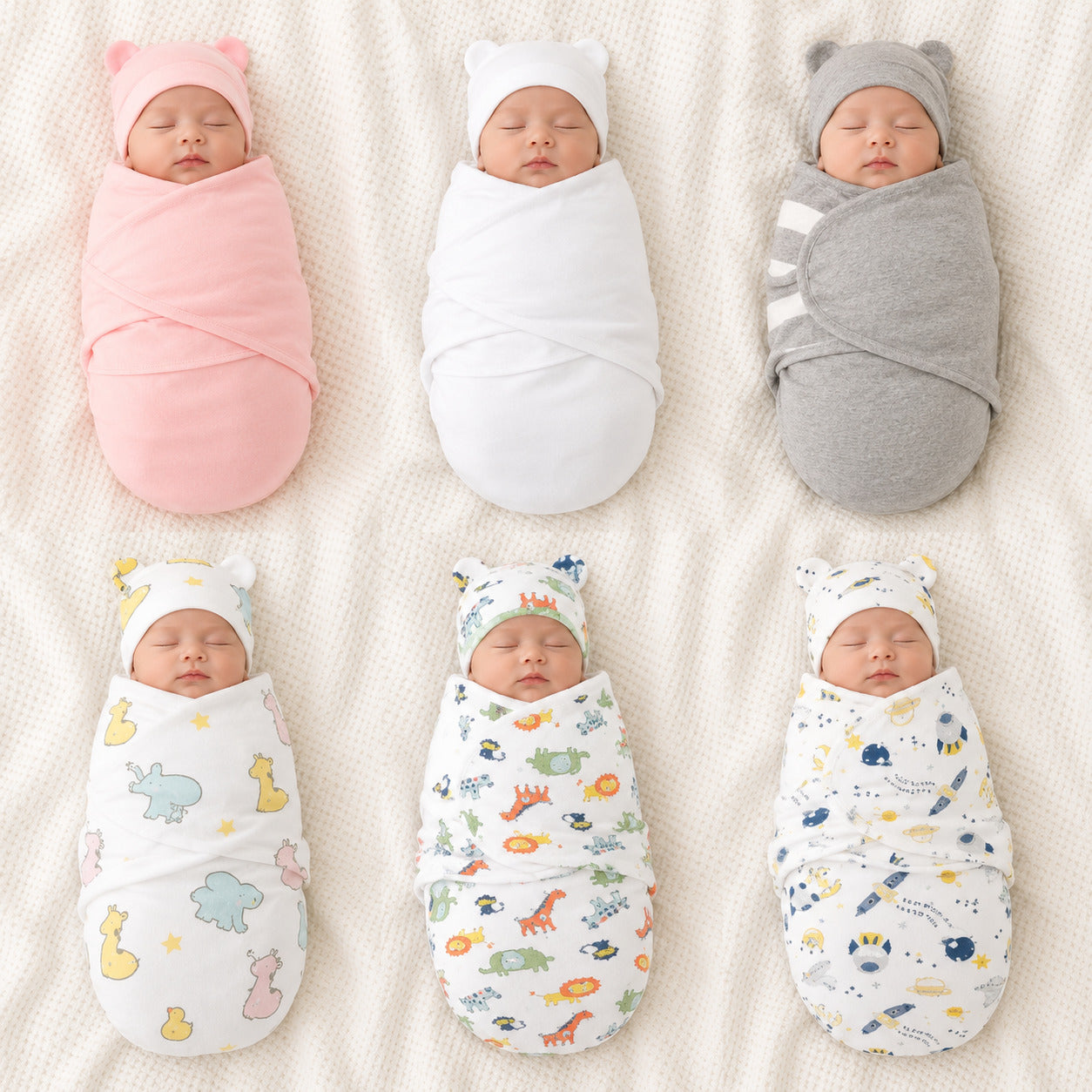 Baby Organic Swaddle Blanket/ Baby Wrap Set