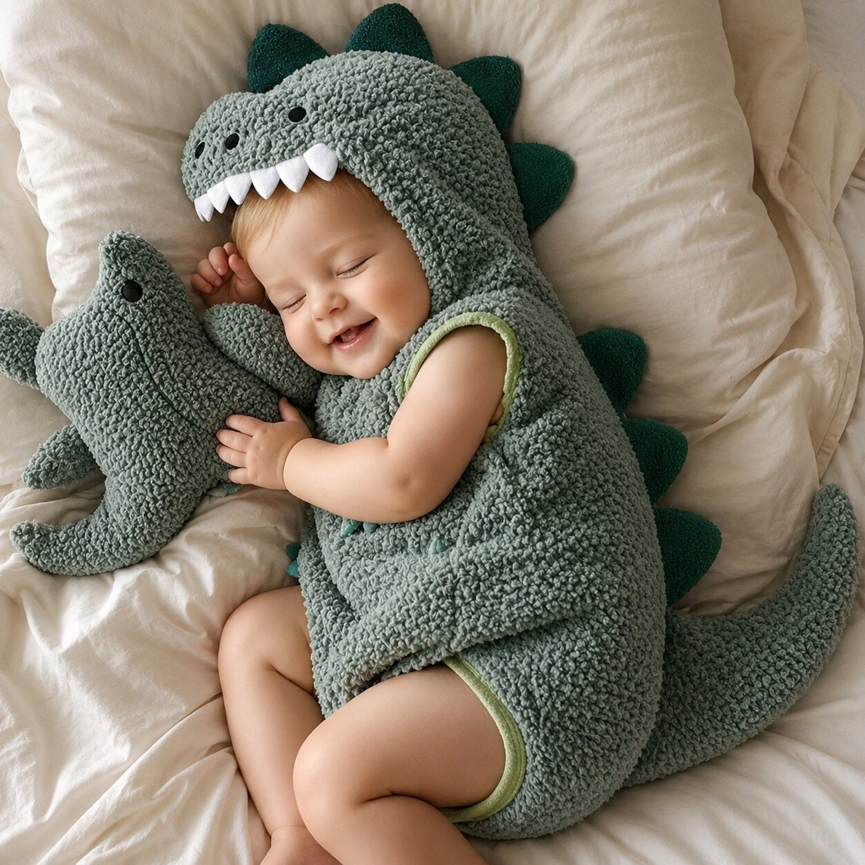 Baby Plush Dinosaur Romper