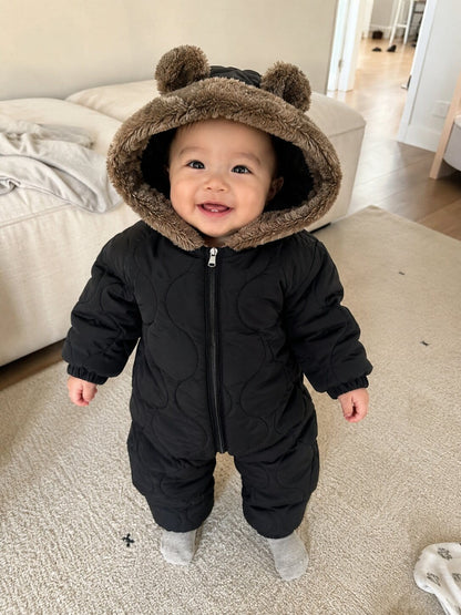 Baby Soft Hooded Snowsuit Romper