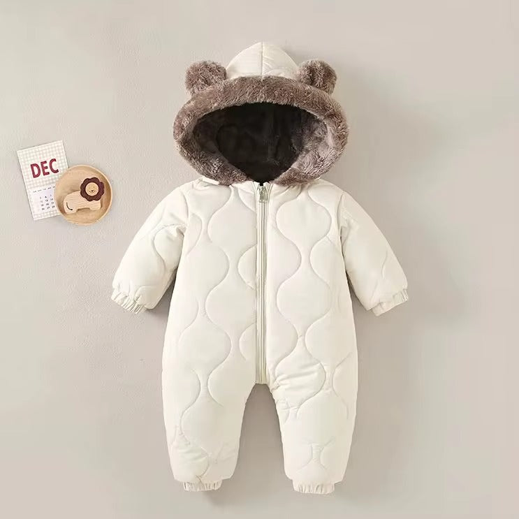 Baby Soft Hooded Snowsuit Romper