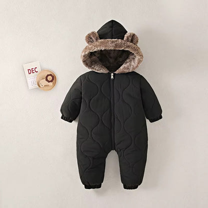 Baby Soft Hooded Snowsuit Romper