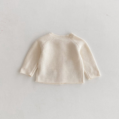 Baby Unisex Embroidered Cotton Knit Cardigan