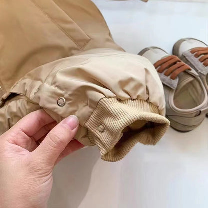 Baby Winter Jumpsuit – Thick Hooded Romper with Zipper