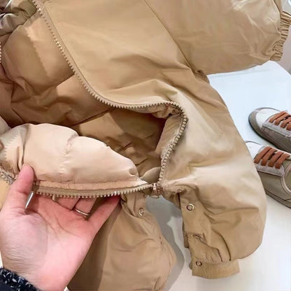 Baby Winter Jumpsuit – Thick Hooded Romper with Zipper