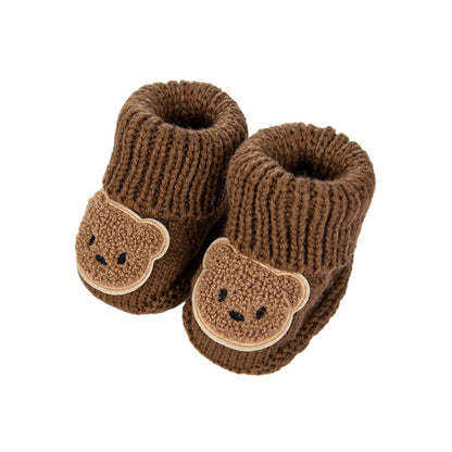 Baby Bear Booties Knit Socks