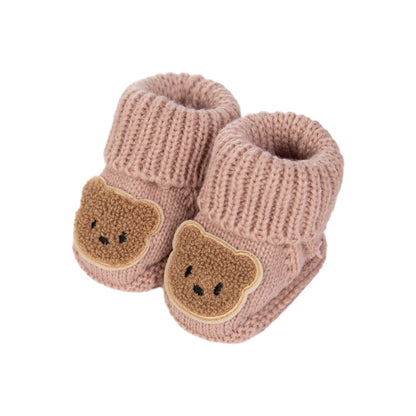 Baby Bear Booties Knit Socks