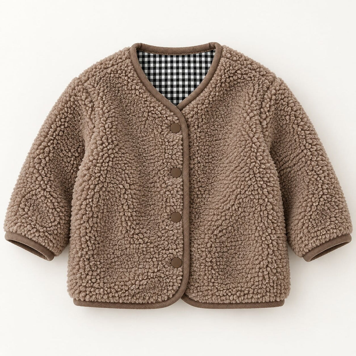 Baby & Toddler Reversible Plaid Teddy Jacket