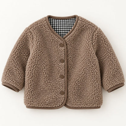 Baby & Toddler Reversible Plaid Teddy Jacket