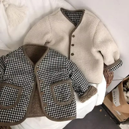Baby & Toddler Reversible Plaid Teddy Jacket