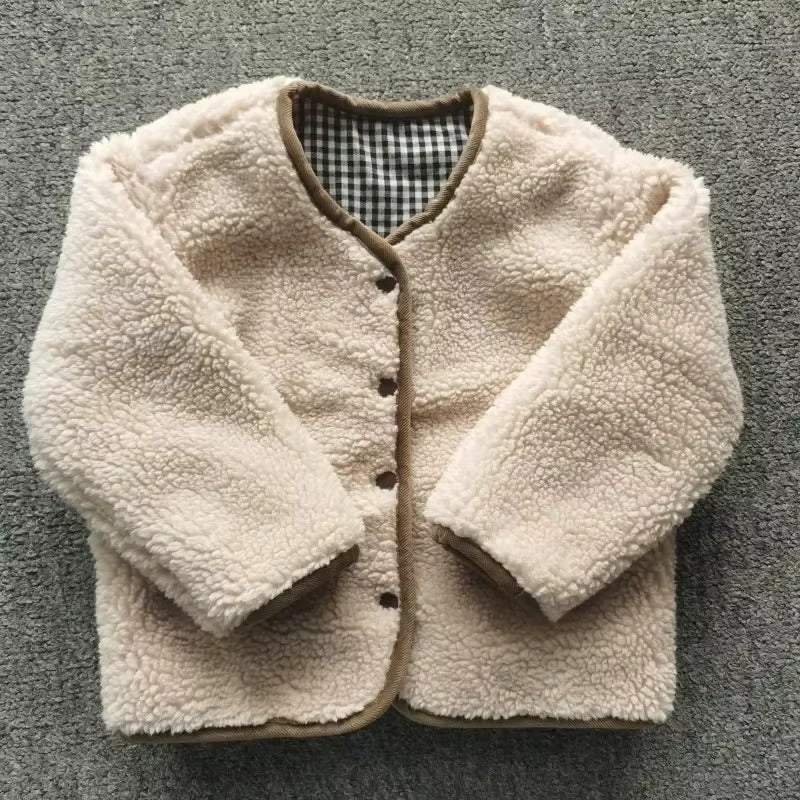 Baby & Toddler Reversible Plaid Teddy Jacket