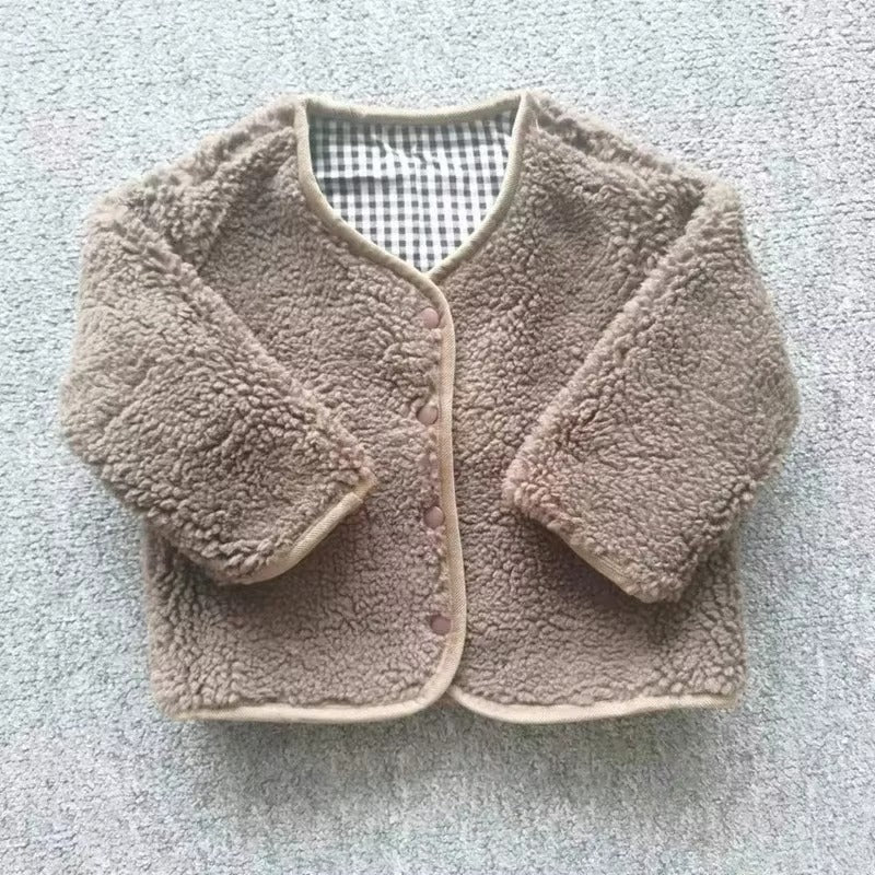 Baby & Toddler Reversible Plaid Teddy Jacket