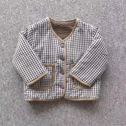 Baby & Toddler Reversible Plaid Teddy Jacket
