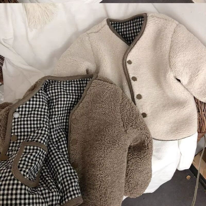 Baby & Toddler Reversible Plaid Teddy Jacket