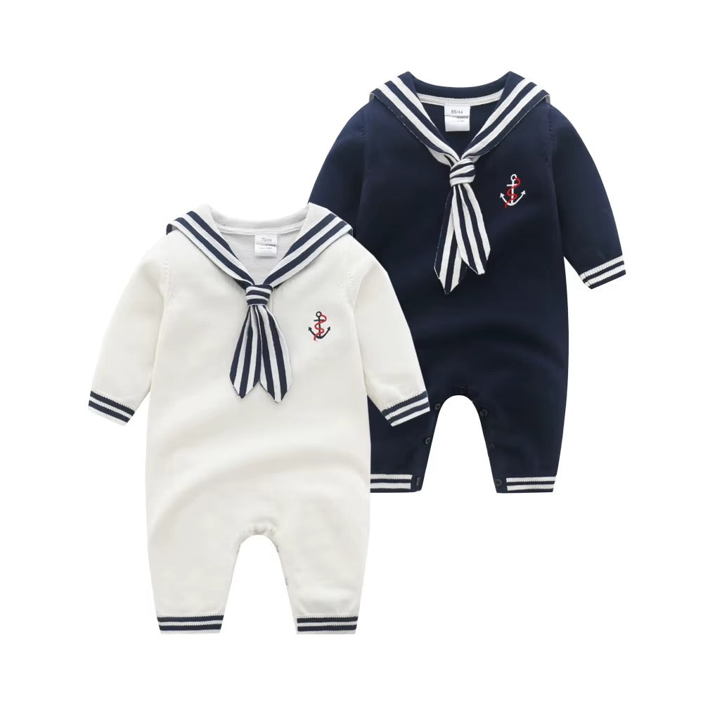 Baby & Toddler Sailor Knit Romper