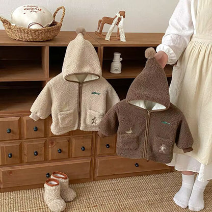 Baby & Toddler Teddy Fleece Hooded Jacket