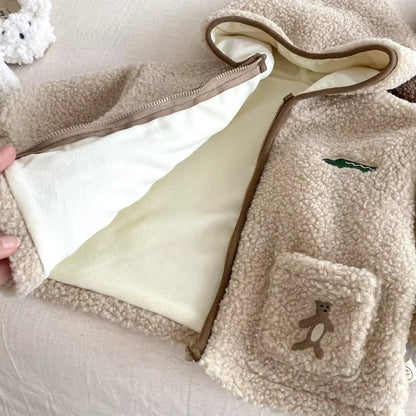 Baby & Toddler Teddy Fleece Hooded Jacket