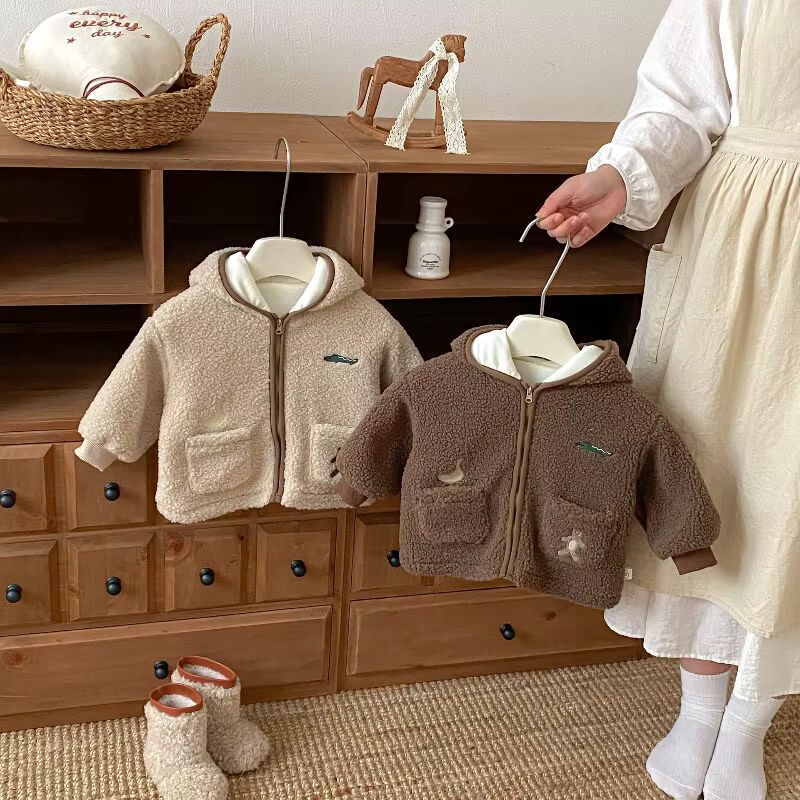 Baby & Toddler Teddy Fleece Hooded Jacket