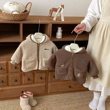 Baby & Toddler Teddy Fleece Hooded Jacket