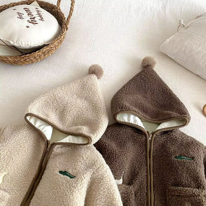 Baby & Toddler Teddy Fleece Hooded Jacket